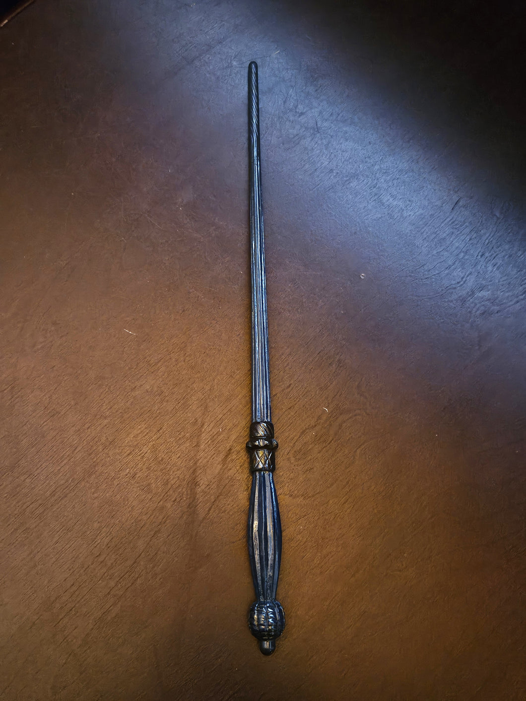 Mahogany Wand, Slate Blue with Brown Accent