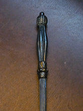 Mahogany Wand, Slate Blue with Brown Accent