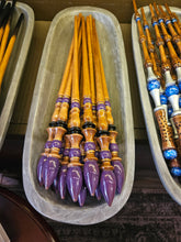 Mahogany Wand with Purple Teardrop