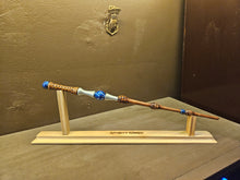 Mahogany Wand, Honeycomb, with Blue Beads
