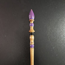 Mahogany Wand with Purple Teardrop