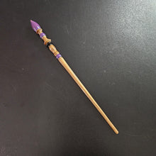 Mahogany Wand with Purple Teardrop
