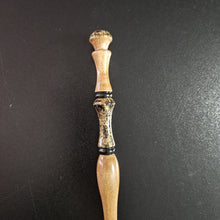 Mahogany Wand, Natural, with Black and Gold Accents