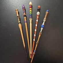 Mahogany Wand, Natural, with Black and Gold Accents