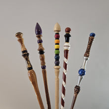 Mahogany Wand, Natural, with Black and Gold Accents